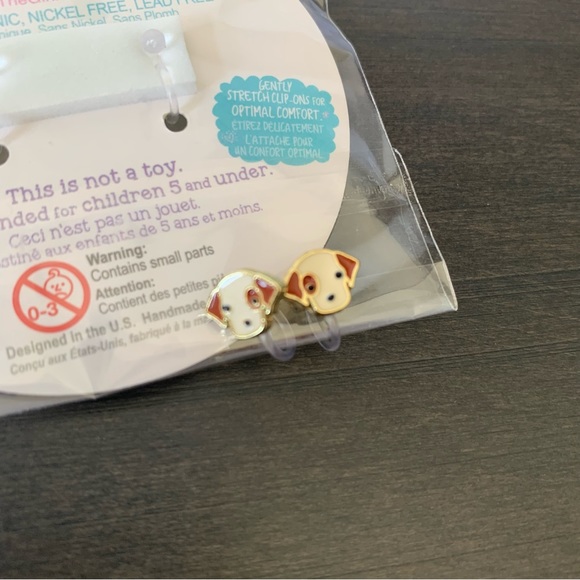GIRL NATION CLIP-ON PUPPY DOG CUTIE EARRINGS - Picture 2 of 3